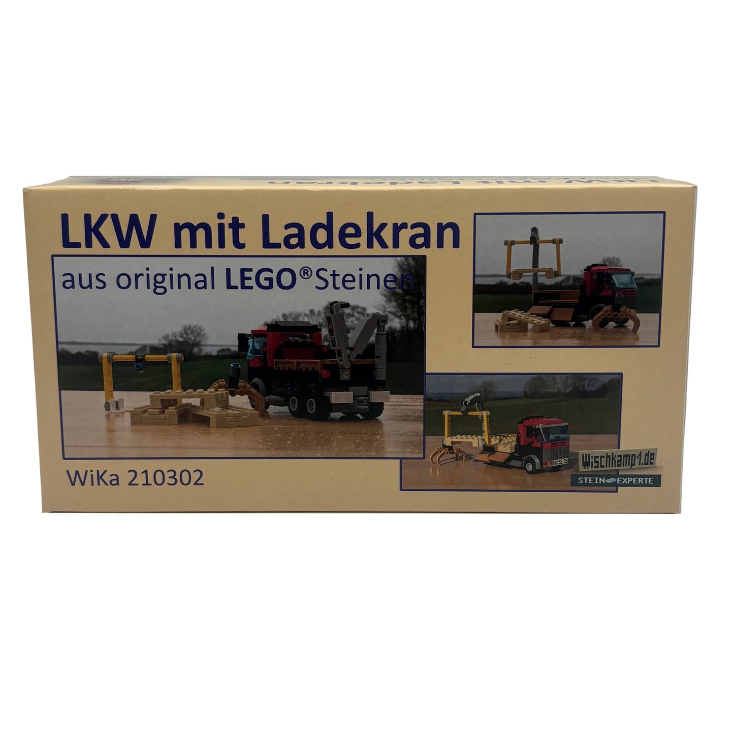 LEGO® LKW mit Ladekran, Paletten & Nummernschild – Baustellenfahrzeug für LEGO City, Transport & Baustelle
