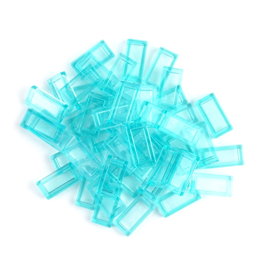 Tuiles LEGO® 1x2 Bleu Clair Transparent - 3069b NOUVEAU ! Quantité 100x 