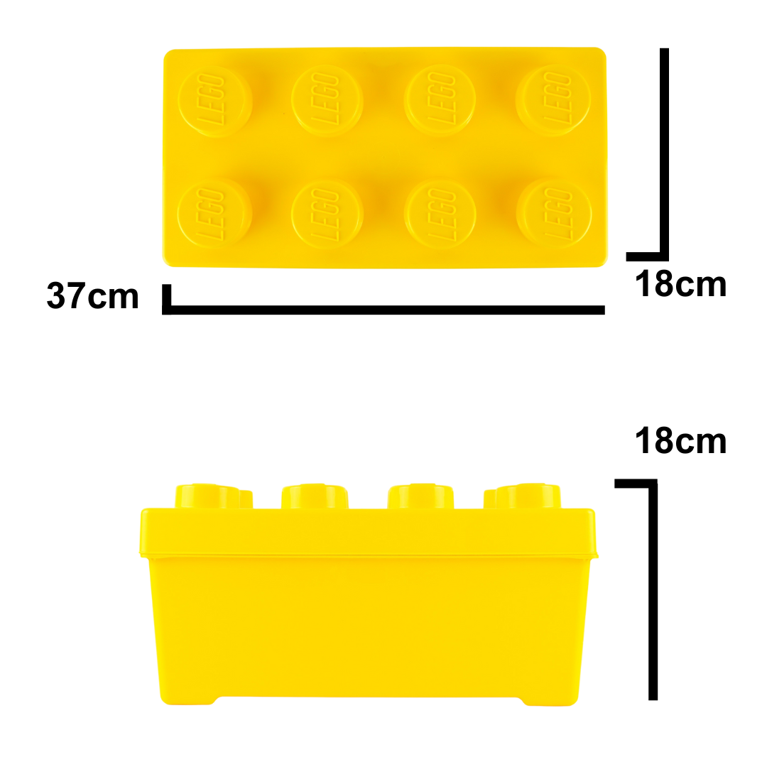 LEGO® Aufbewahrungsboxen Set: Mittelgroß Grün & Gelb mit Deckel – Platz sparen & Ordnung schaffen! NEU! 2 Stück – Individuell gestaltet für kreative Köpfe!