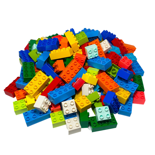 LEGO® DUPLO® 2x2, 2x4 Bausteine Grundbausteine Gemischt - 3437 3011 NEU! Menge 100x