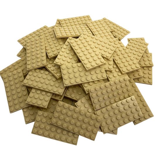 LEGO® 4x8 Platten Bauplatten Hellbeige Beidseitig bebaubar - 3035 NEU! Menge 25x