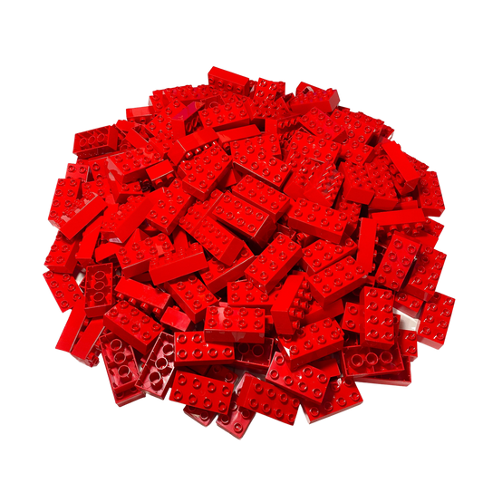 LEGO® DUPLO® 2x4 Steine Bausteine Grundbausteine Rot - 3011 NEU! Menge 50x