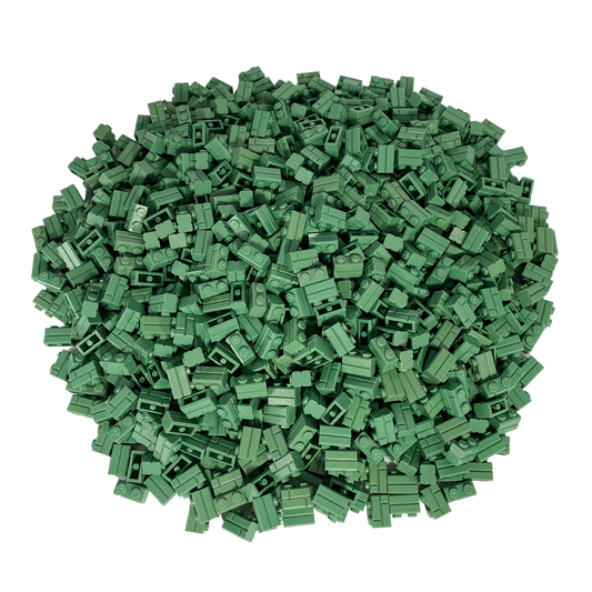 LEGO® Mauersteine 1x2 Sandgrün - 100er Set | Kreative Bauabenteuer mit einzigartigem Flair! NEU 98283