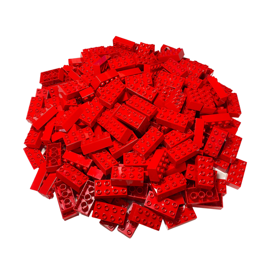 LEGO® DUPLO® 2x4 Steine Bausteine Grundbausteine Rot - 3011 NEU! Menge 25x