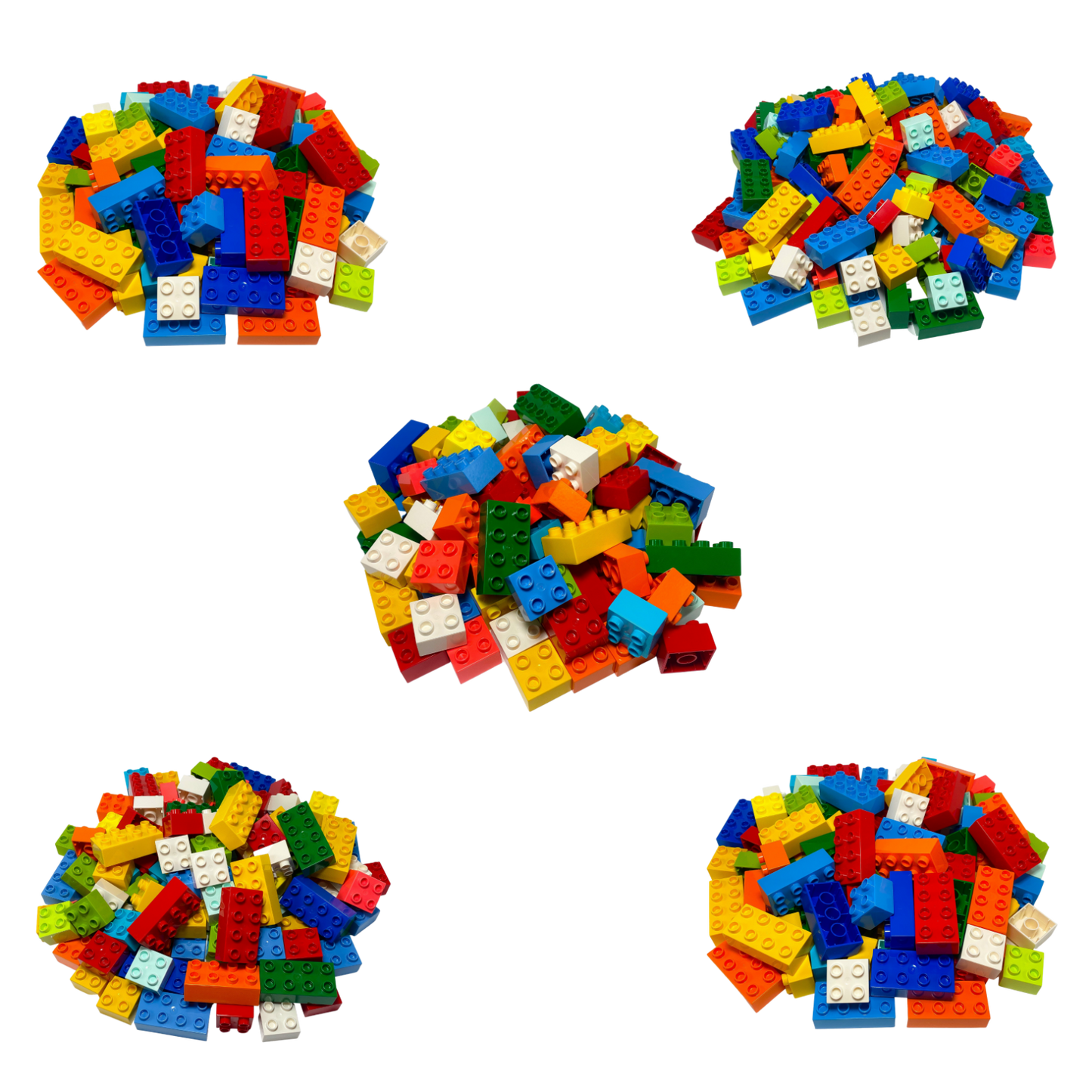 LEGO® DUPLO® 30 2x4 bricks and 100 2x2 bricks mixed colors - 3437 3011 NEW! Quantity 100x 