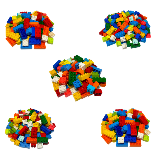 LEGO® DUPLO® 30 2x4 bricks and 100 2x2 bricks mixed colors - 3437 3011 NEW! Quantity 100x 