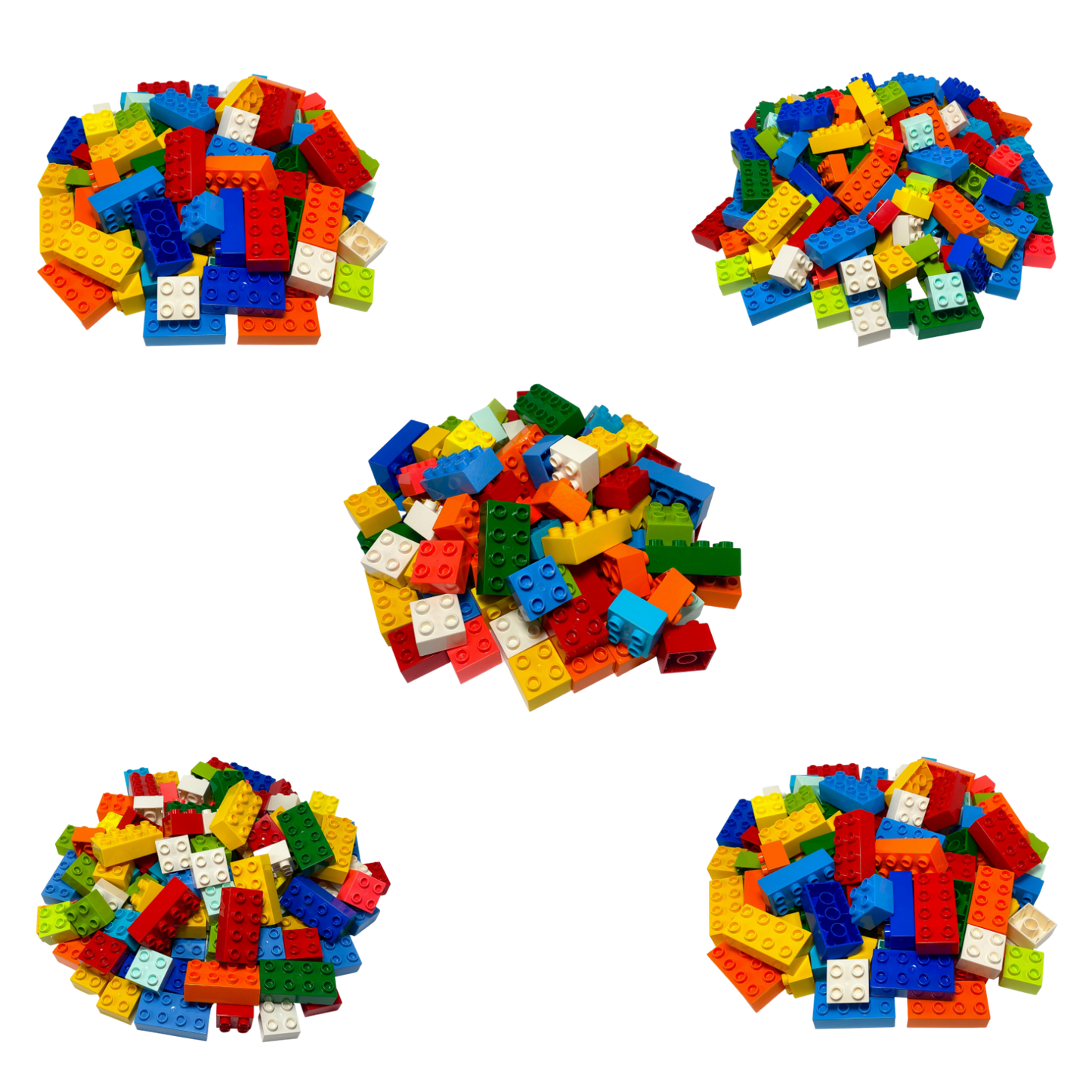 LEGO® DUPLO® 20 2x4 bricks and 30 2x2 bricks mixed colors - 3437 3011 NEW! Quantity 50x 