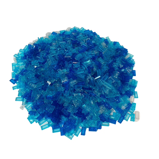 Tuiles et assiettes bleues transparentes LEGO® MOC Sea Waters NOUVEAU ! Quantité 250x 