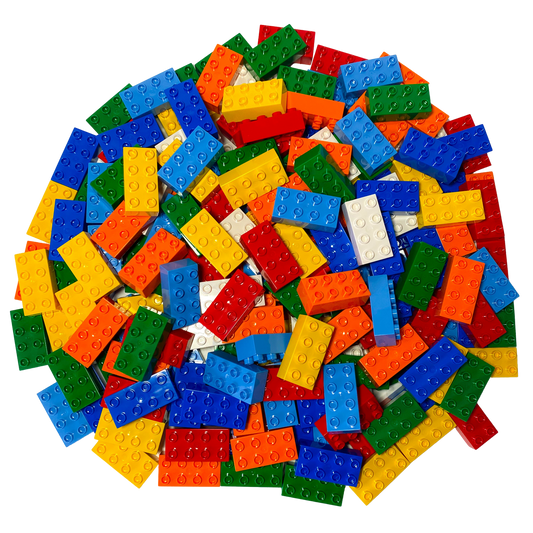 LEGO® DUPLO® 2x4 Steine Bausteine Grundbausteine Bunt Gemischt - 3011 NEU! Menge 100x