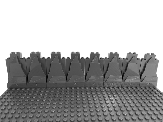 LEGO® 2x4x6 Felsen Felsplatte Berg Dunkelgrau - 47847 NEU! Menge 10x