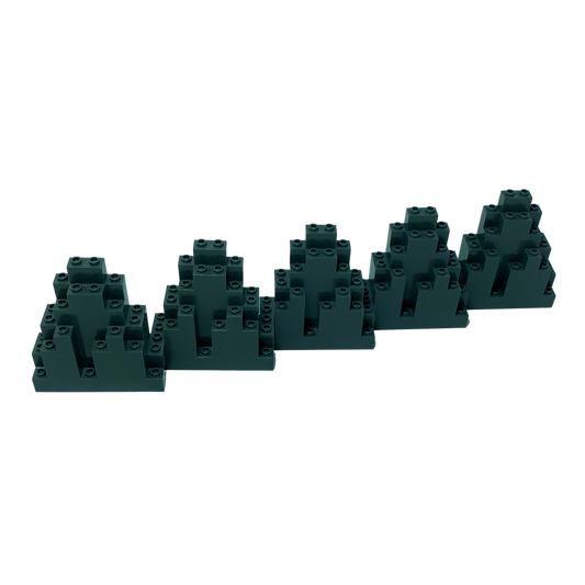 LEGO® 3x8x7 Felsen Felsplatte LURP Berg Dunkelgrau - 6083 NEU! Menge 3x