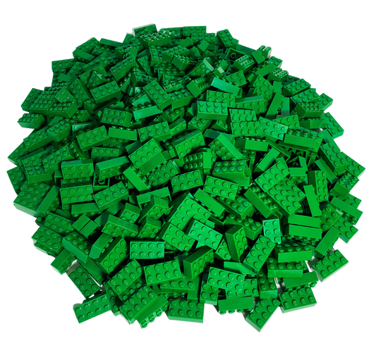 Grüne LEGO® 2x4 Bausteine - Kreative Meisterwerke erschaffen! 500er Set Neu! 3001