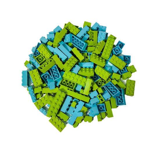 LEGO® Bricks High Stones Lime en Azure Mixed NIEUW!  Aantal: 200x