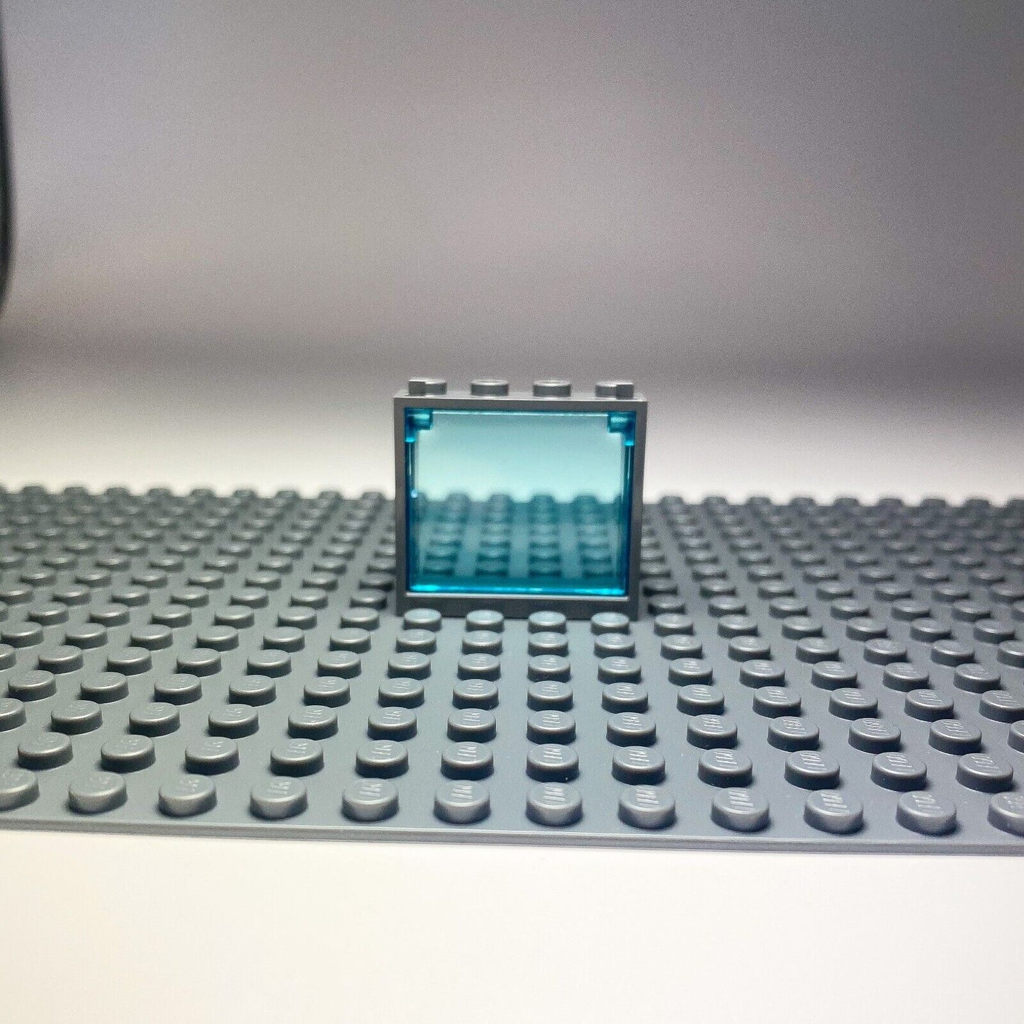 LEGO® 1x4x3 Fenster Transparent Blau Grauer Rahmen für Haus, Gebäude NEU! Menge 10x