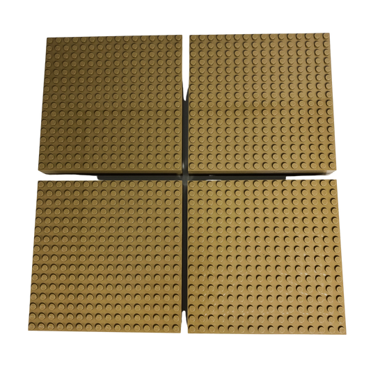 LEGO® 16x16 Platten Bauplatten Dunkelbeige Beidseitig bebaubar - 91405 NEU! Menge 4x