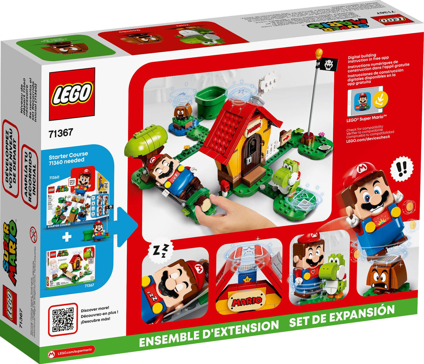 LEGO® Super Mario Marios Haus und Yoshi Erweiterungsset - 71367 NEU! Teile 205x