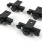 LEGO® Lego Eisenbahn Kupplung & Puffer mit Magnet - 2 Paar in Schwarz - 4 Stück - Kompatibel mit Lego Eisenbahn-Sets, Robuste Verbindung für Waggons