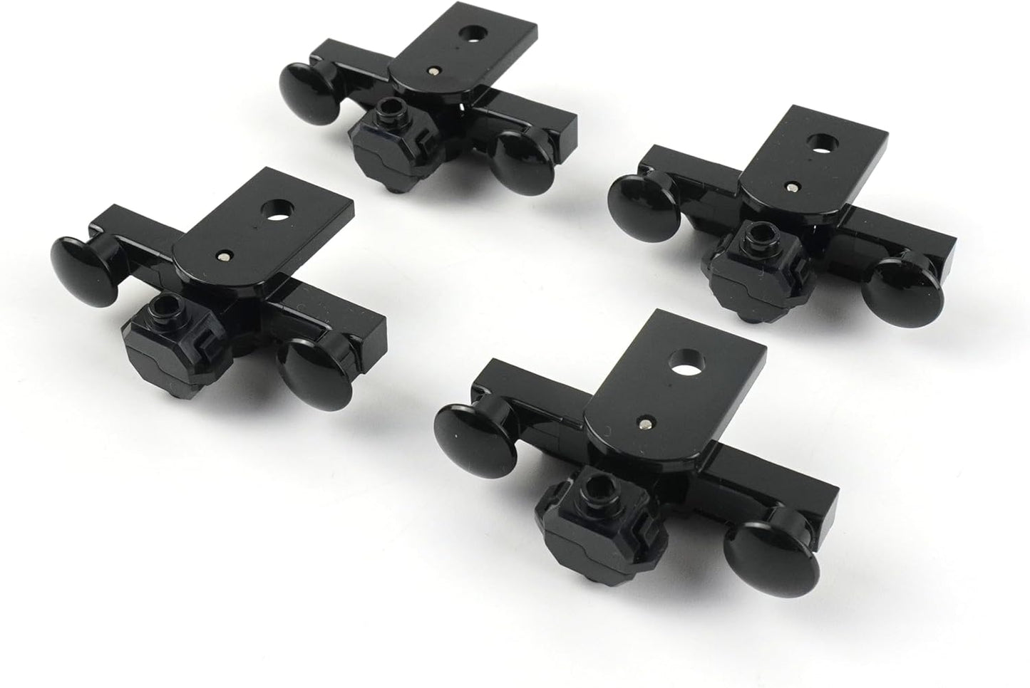 LEGO® Lego Eisenbahn Kupplung & Puffer mit Magnet - 2 Paar in Schwarz - 4 Stück - Kompatibel mit Lego Eisenbahn-Sets, Robuste Verbindung für Waggons