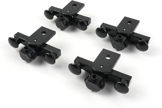 LEGO® Lego Eisenbahn Kupplung & Puffer mit Magnet - 2 Paar in Schwarz - 4 Stück - Kompatibel mit Lego Eisenbahn-Sets, Robuste Verbindung für Waggons