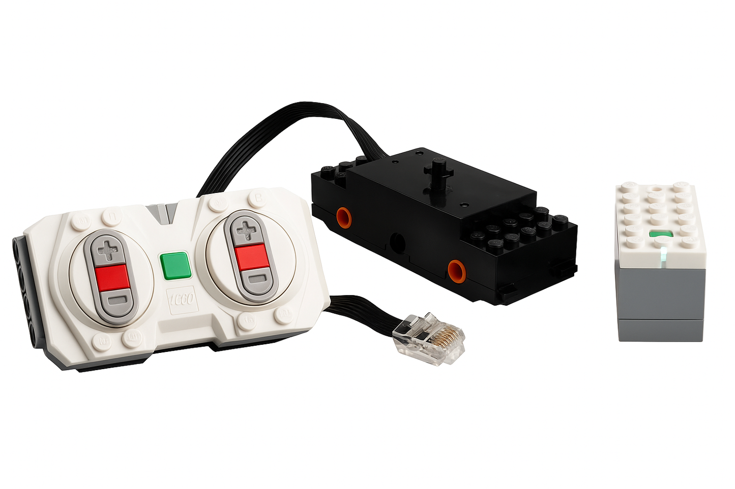 LEGO® Zug Motorisierungsset mit Motor, Hub & Fernbedienung – perfekte Powered-Up Ergänzung für Weihnachtsexpress & Lokomotiven 3 Teile