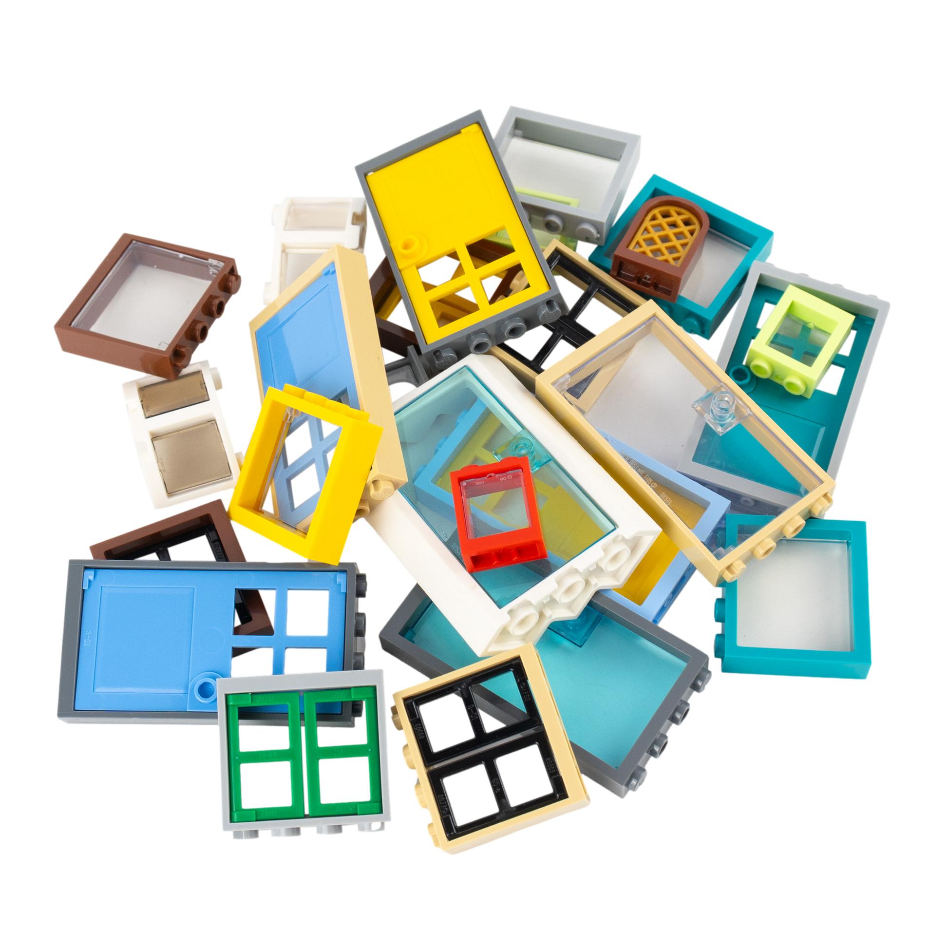 LEGO® Fenster & Türen Set - Individuell Gemischt für Einzigartige Bauwerke | 25x NEU!
