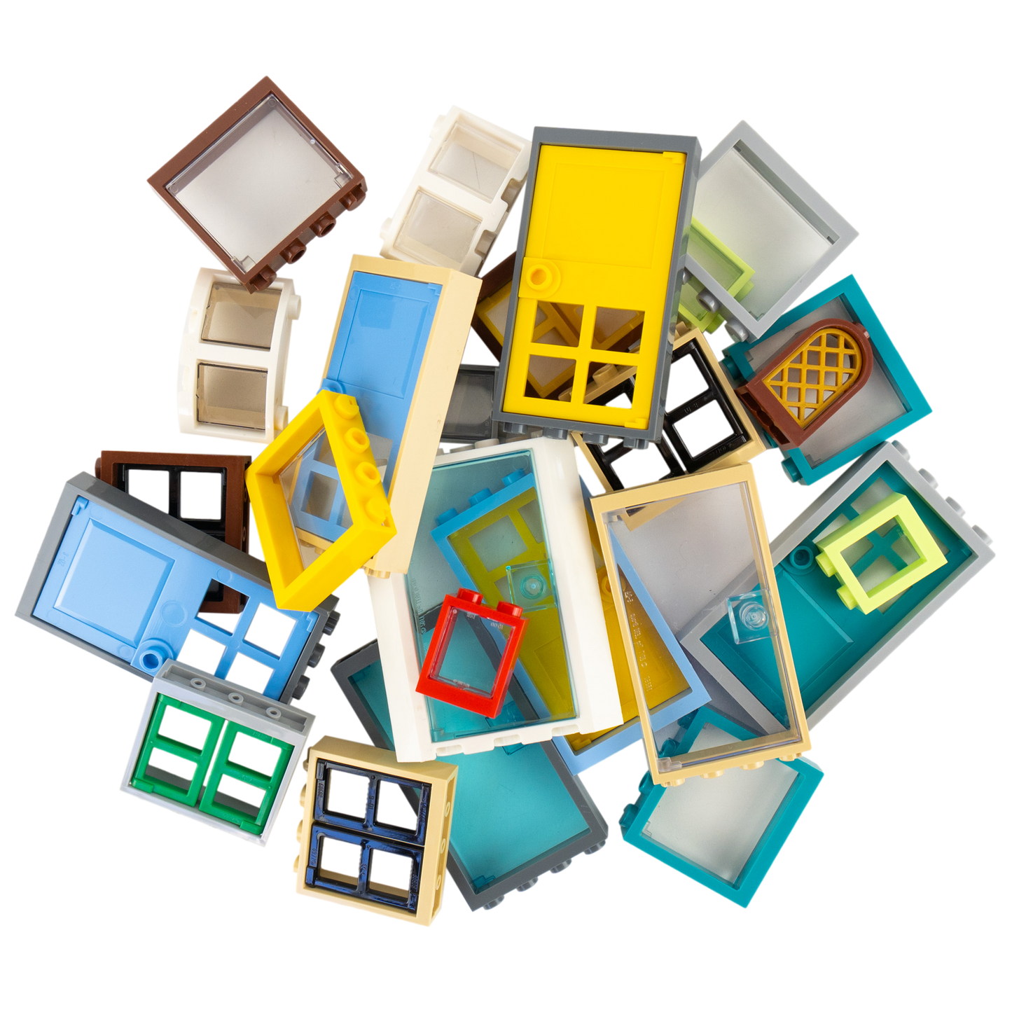 LEGO® Fenster & Türen Set - Individuell Gemischt für Einzigartige Bauwerke | 25x NEU!
