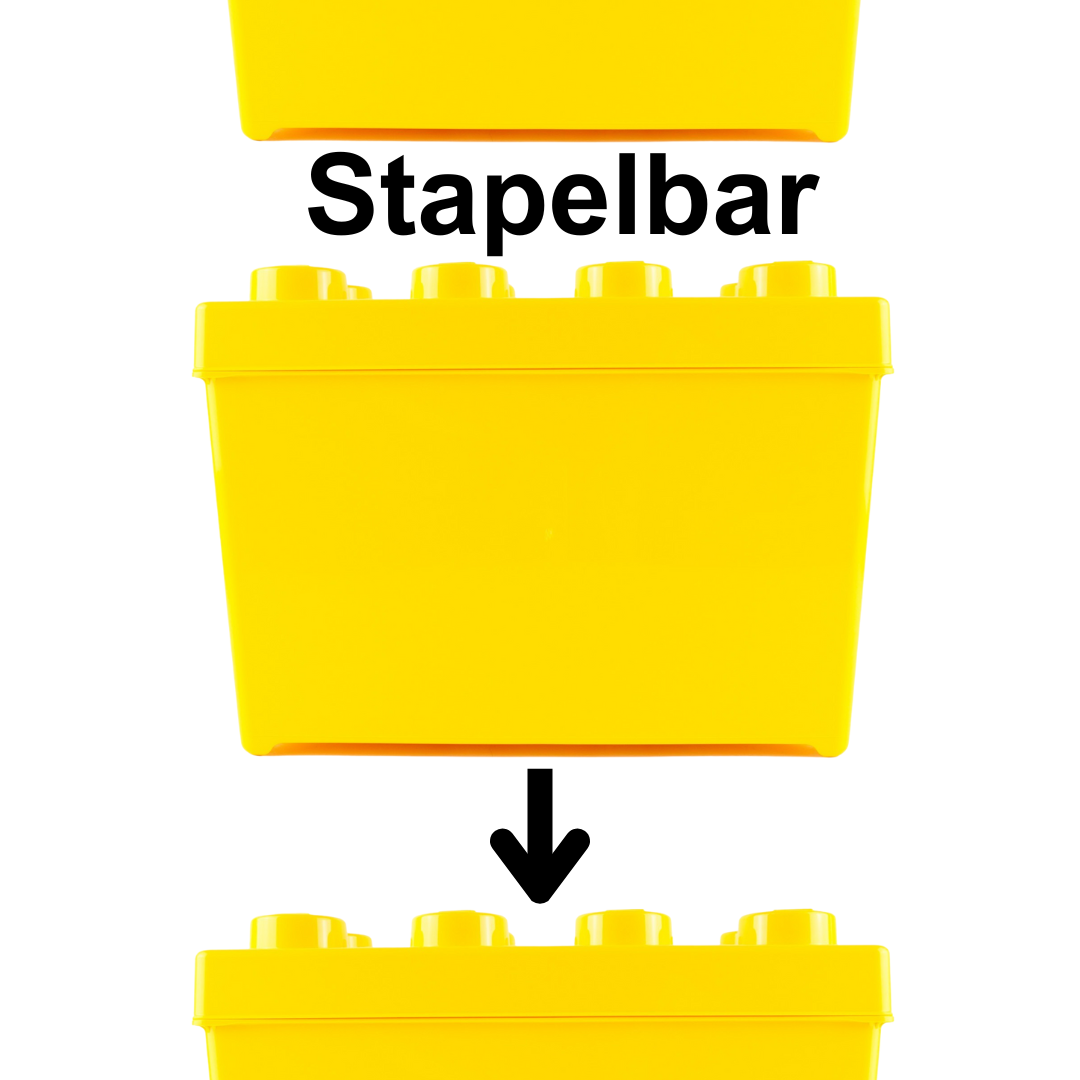 LEGO® Aufbewahrungsbox Groß mit Deckel – Stapelbare Lösung für kreative Ordnung & Spielspaß! NEU! 2x Teile-Sets