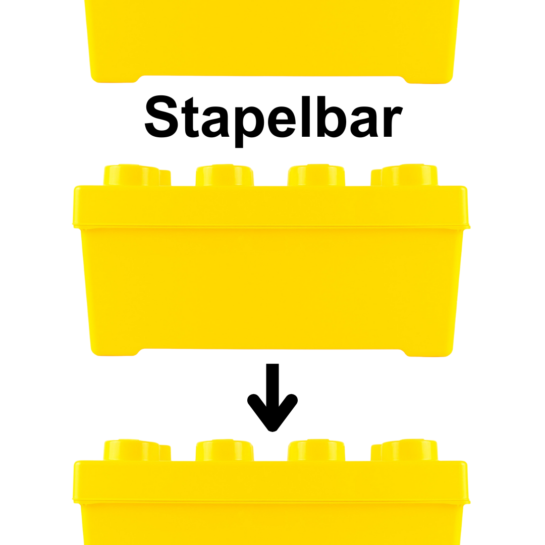 LEGO® Aufbewahrungsbox Mittel mit Deckel: Stapelbare Ordnung für kreatives Chaos - NEU!