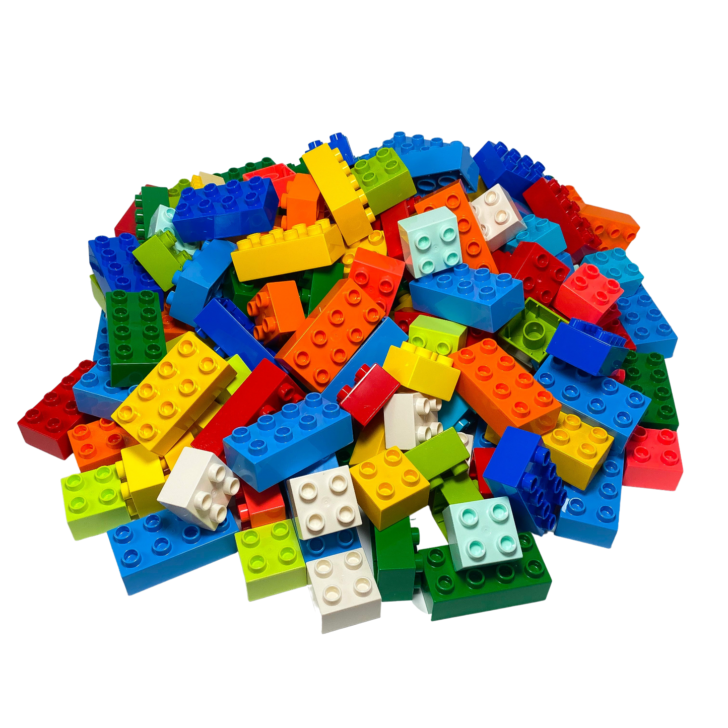 LEGO® DUPLO® 30 2x4 Steine und 100 2x2 Steine Bunt Gemischt - 3437 3011 NEU! Menge 130x