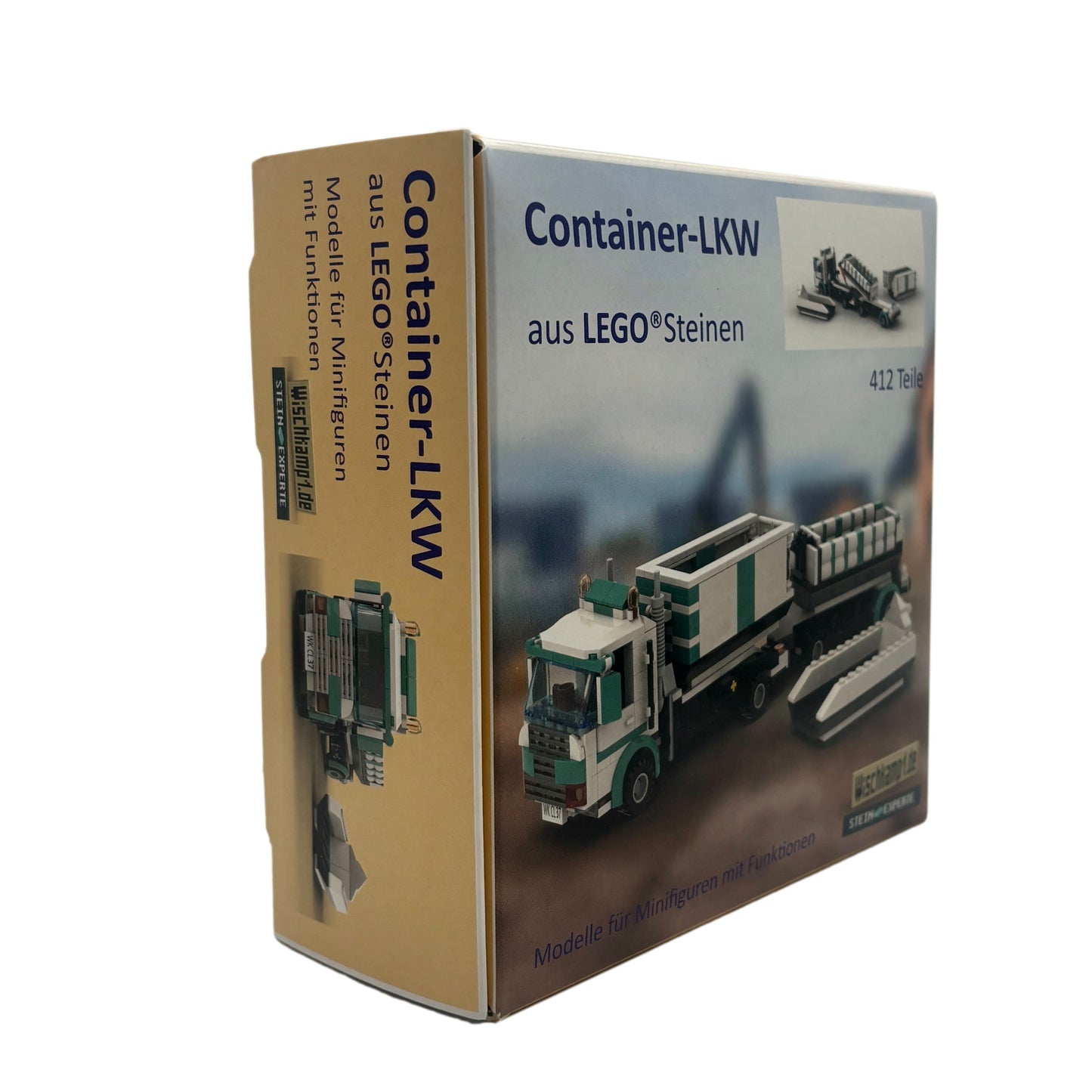 LEGO® LKW mit Container & Anhänger – 7,5 Tonner Baustellenfahrzeug für LEGO City, Transport & Baustelle