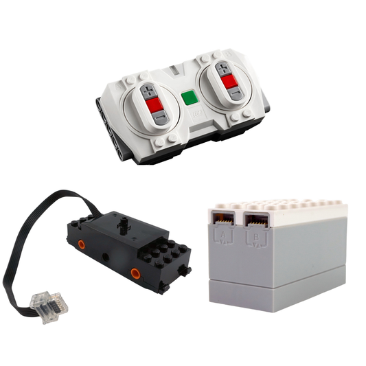 LEGO® Zug Motorisierungsset mit Motor, Hub & Fernbedienung – perfekte Powered-Up Ergänzung für Weihnachtsexpress & Lokomotiven 3 Teile