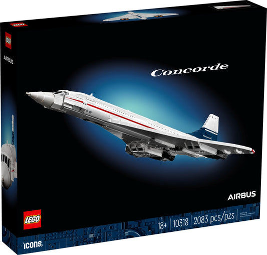 LEGO® Icons Concorde: Detailreiches Überschall-Passagierjet-Modell für Erwachsene & Sammler – Ultimatives Bauvergnügen mit 2083 Teilen (10318)