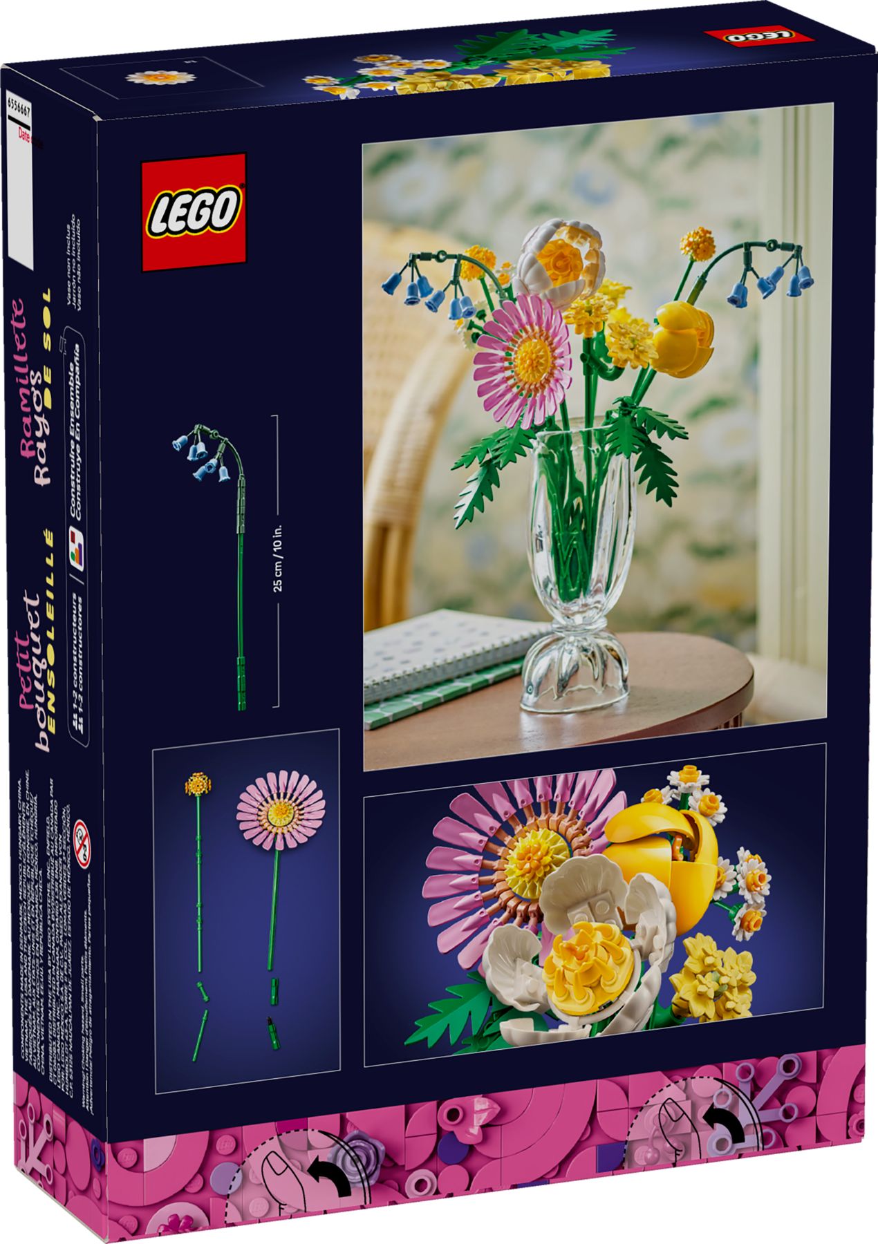LEGO® Icons Kleiner Sommerstrauß – Kreatives DIY-Blumen-Set für Erwachsene | Perfekte Geschenkidee & Stilvolle Deko – 10347, 373 Teile