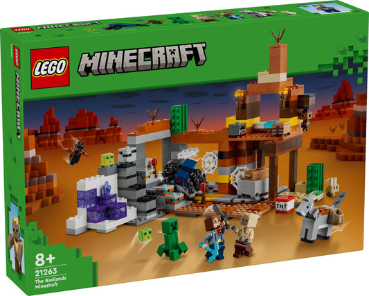 LEGO® Minecraft Die Mine in den Badlands - Abenteuer & Kreativität für Kinder ab 8 Jahren | 538-teiliges Bauset mit Charakteren & Kreaturen - Perfekt zum Sammeln & Spielen