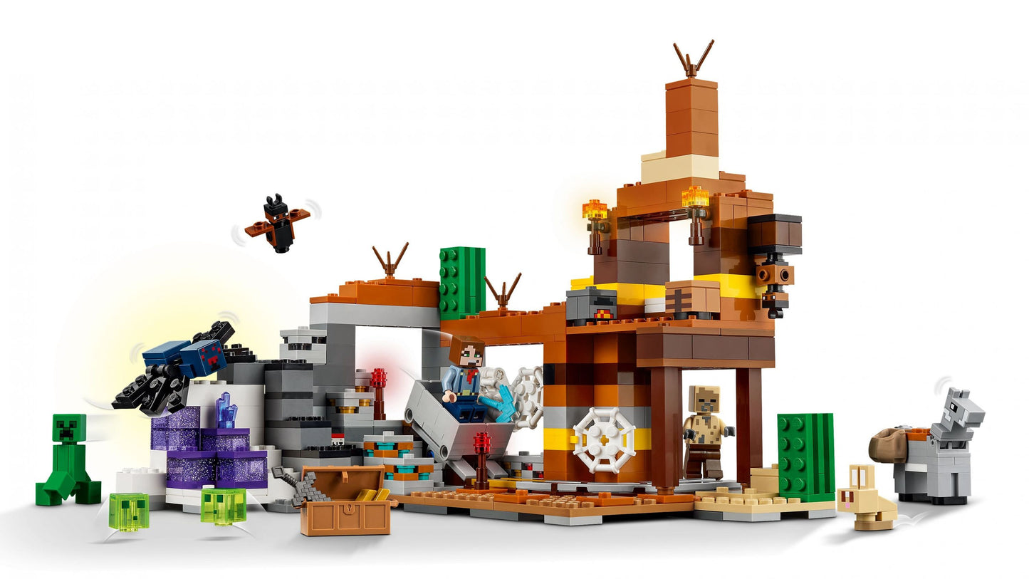 LEGO® Minecraft Die Mine in den Badlands - Abenteuer & Kreativität für Kinder ab 8 Jahren | 538-teiliges Bauset mit Charakteren & Kreaturen - Perfekt zum Sammeln & Spielen