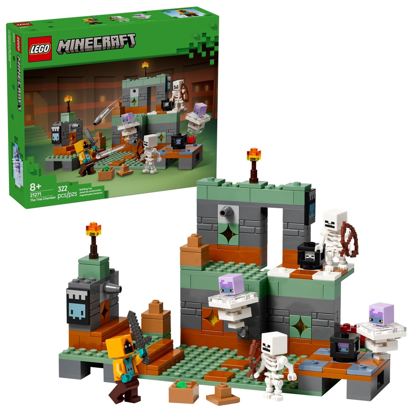 LEGO® Minecraft 21271 Prüfungskammern – Spannendes Abenteuer-Set für echte Fans - 21271