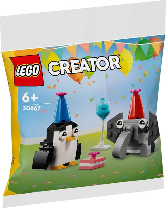 LEGO® Creator 3-in-1 Tier-Geburtstagsparty – Unendlicher Bauspaß mit 72 Teilen für kreative Kinderträume 30667