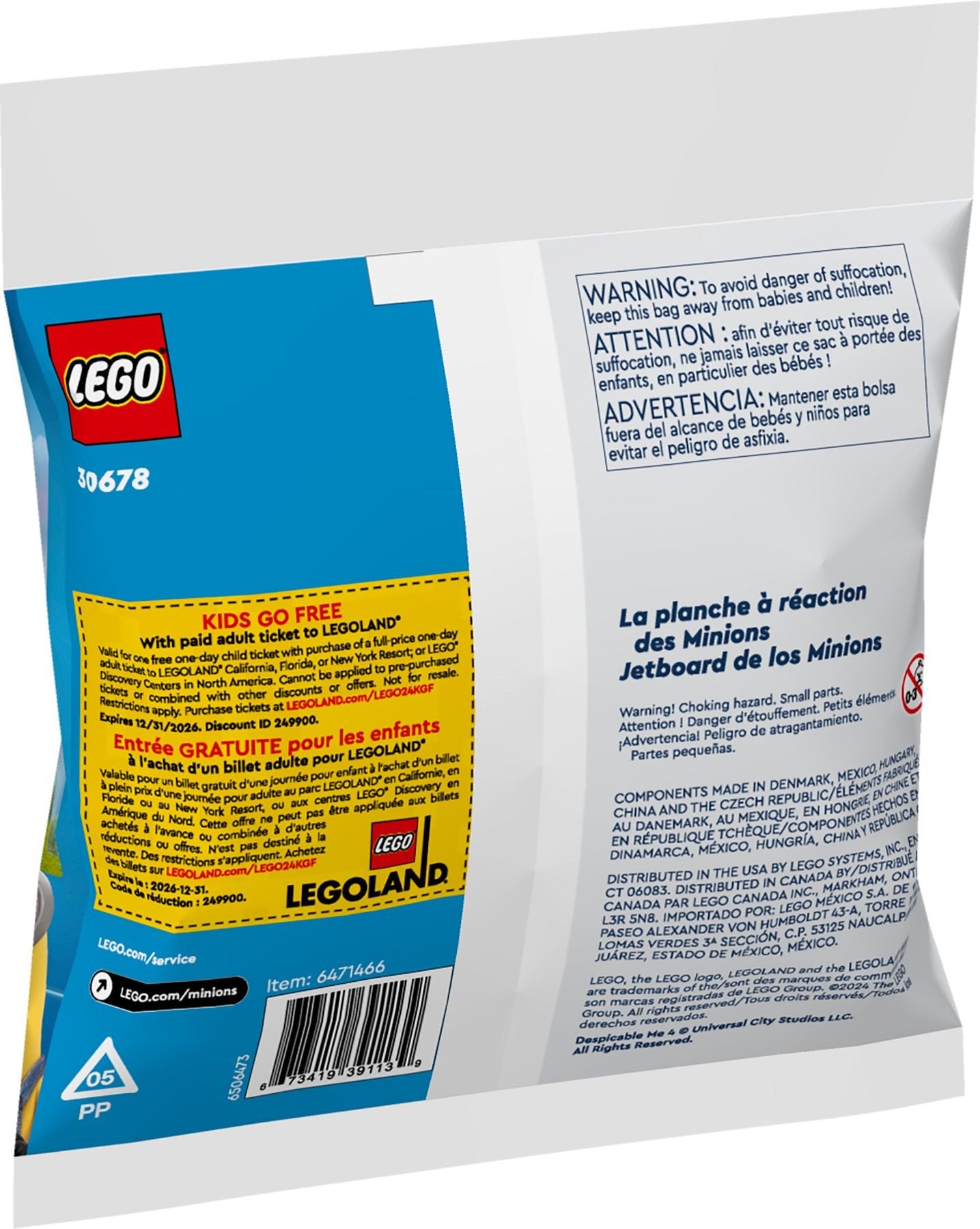 LEGO® Minions Paperbag Jetboard – Actionreiches Bauset für grenzenlosen Spaß mit den Kult-Helden aus Ich – Einfach unverbesserlich 4 | 48 Teile für kreative Abenteuer