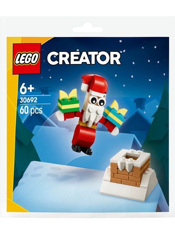 LEGO® Creator Weihnachtsmann im Schornstein – Festliches Mini-Bauset für magische Weihnachtsmomente | Perfekte Geschenkidee – 30692, 60 Teile