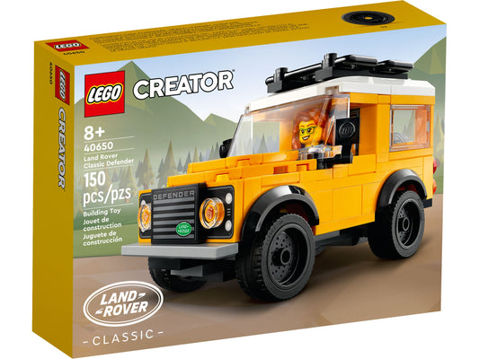 LEGO® Classic Land Rover Defender Gelb – Detailgetreues Sammlerauto für Erwachsene & Auto-Fans – Bauspaß & Nostalgie in 150 Teilen – Perfektes Geschenk – Modell 40650