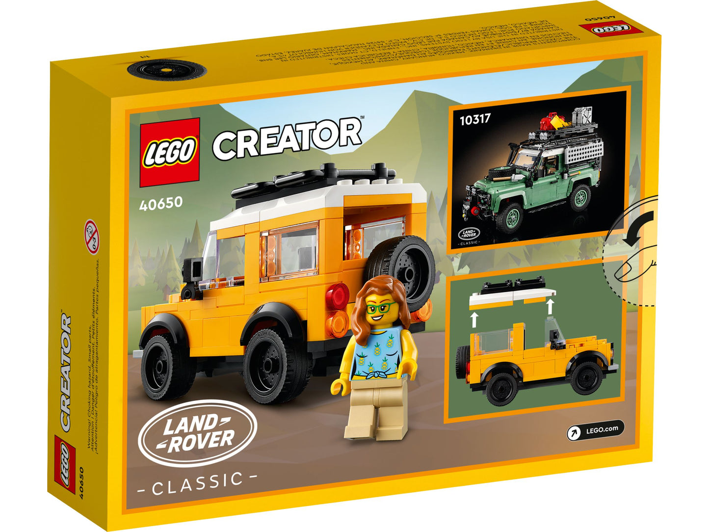 LEGO® Classic Land Rover Defender Gelb – Detailgetreues Sammlerauto für Erwachsene & Auto-Fans – Bauspaß & Nostalgie in 150 Teilen – Perfektes Geschenk – Modell 40650