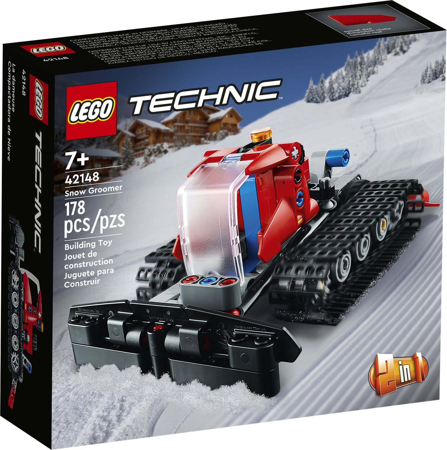 LEGO® Technic Pistenraupe – Winter-Raupenfahrzeug mit realistischer Lenkung & Räumschild - 42148 178 Teile