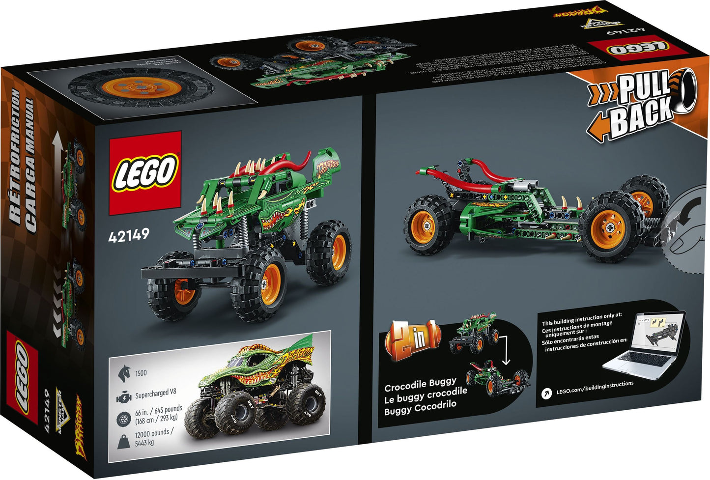 LEGO® Technic Monster Jam™ Power Pack: Stunt-Trucks für Adrenalin & Sammelspaß – 435 Teile Action (42149 & 42199)