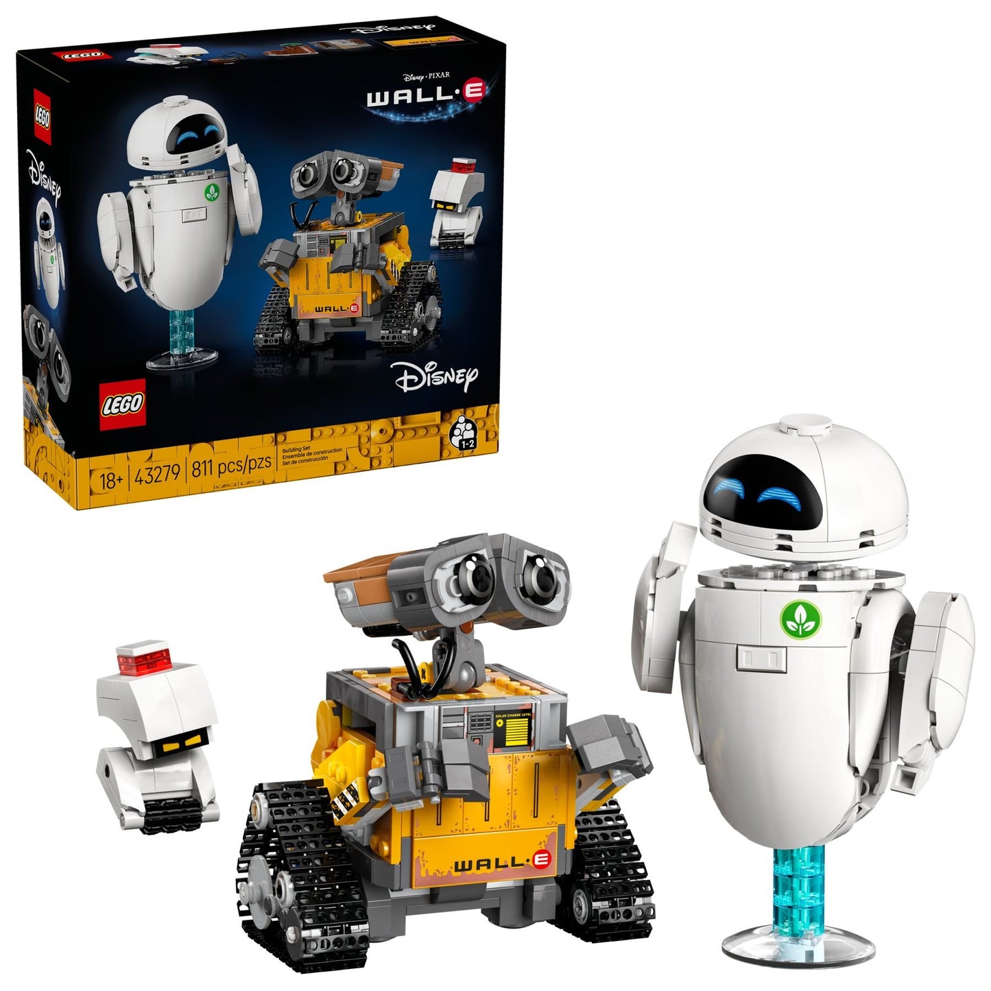 LEGO® Disney WALL•E & EVE Bauset – Tauche ein in die Magie von Disney Pixar | Perfektes Geschenk & Sammlerstück für Jung & Alt - 811 Teile (43279)