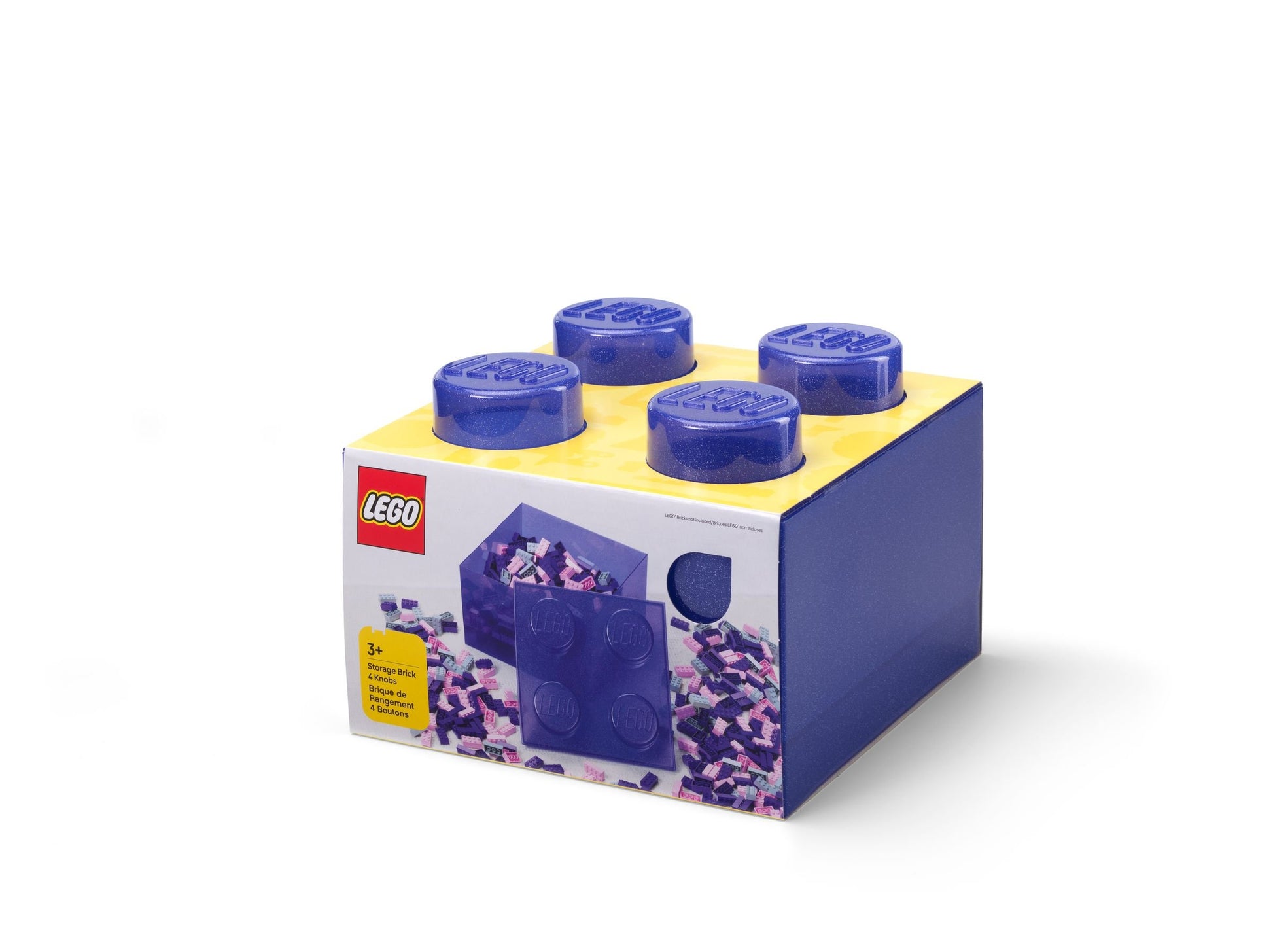 LEGO® Stein-Aufbewahrungsbox Lila Transparent – Kreative Ordnung für Baumeister