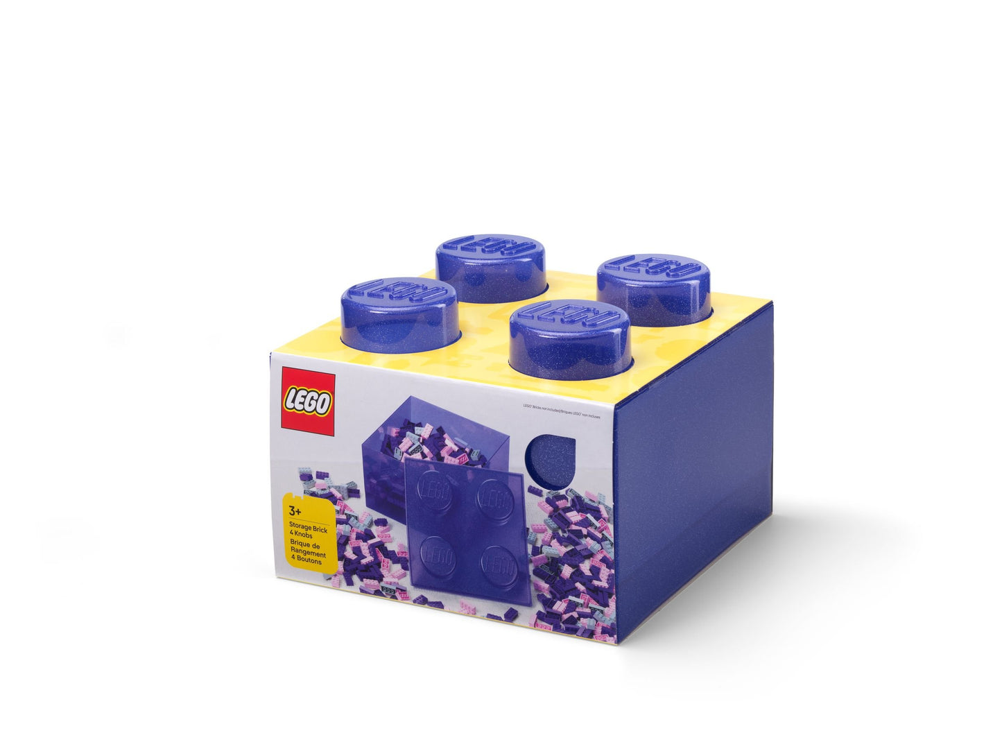 LEGO® Stein-Aufbewahrungsbox Lila Transparent – Praktische Box für Ordnung & Kreativität - 5009339 2 Teile