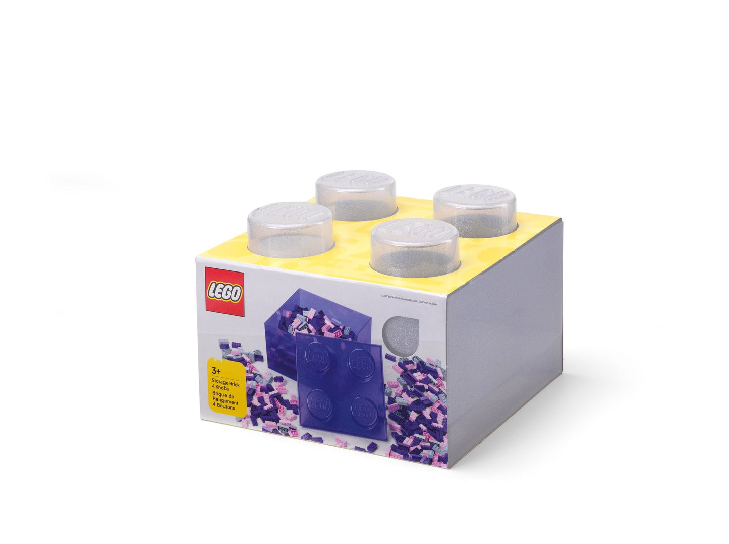 LEGO® Stein-Aufbewahrungsbox Weiß Transparent – Klare Ordnung für kreative Baumeister - 5009341 2 Teile
