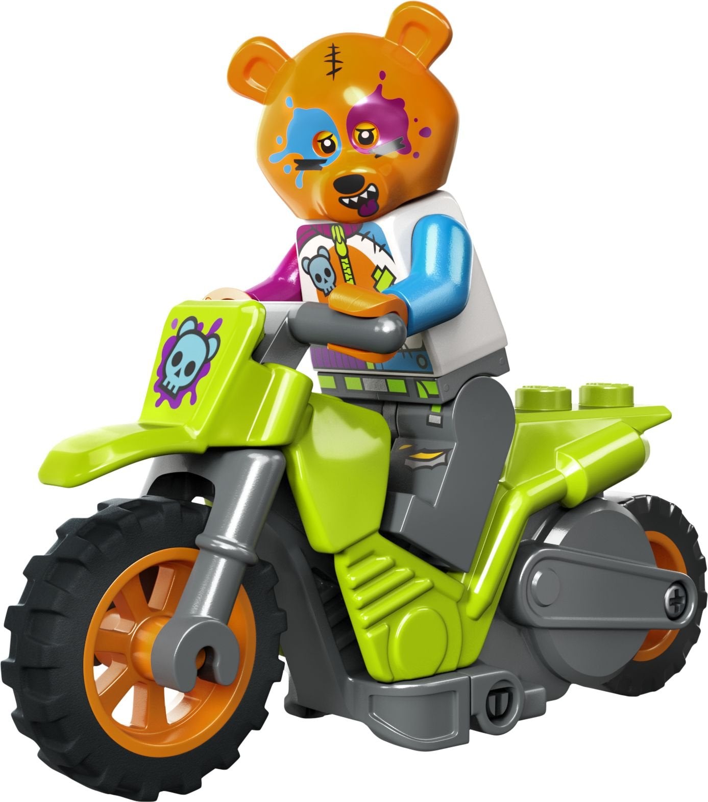 Adrenalin pur mit LEGO® City Stuntz Bären-Stuntbike – Actionreiches Schwungrad-Motorrad & Fahrer-Minifigur für Kinder ab 5 Jahren - 60356