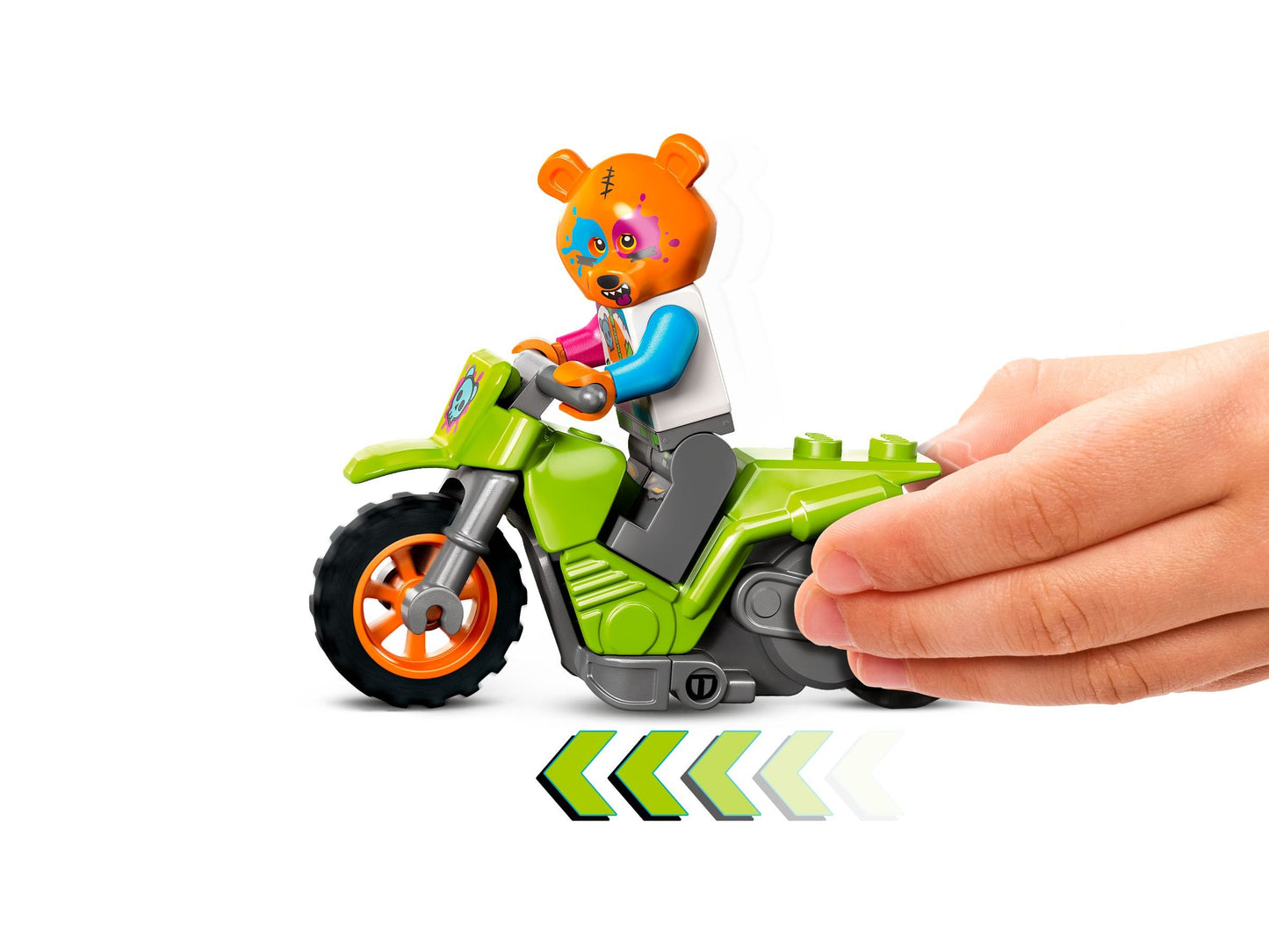 Adrenalin pur mit LEGO® City Stuntz Bären-Stuntbike – Actionreiches Schwungrad-Motorrad & Fahrer-Minifigur für Kinder ab 5 Jahren - 60356