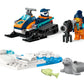 LEGO® City Arktis-Schneemobil – Expeditionsfahrzeug mit Forscher & Ausrüstung für spannende Polar-Missionen - 60376 70 Teile
